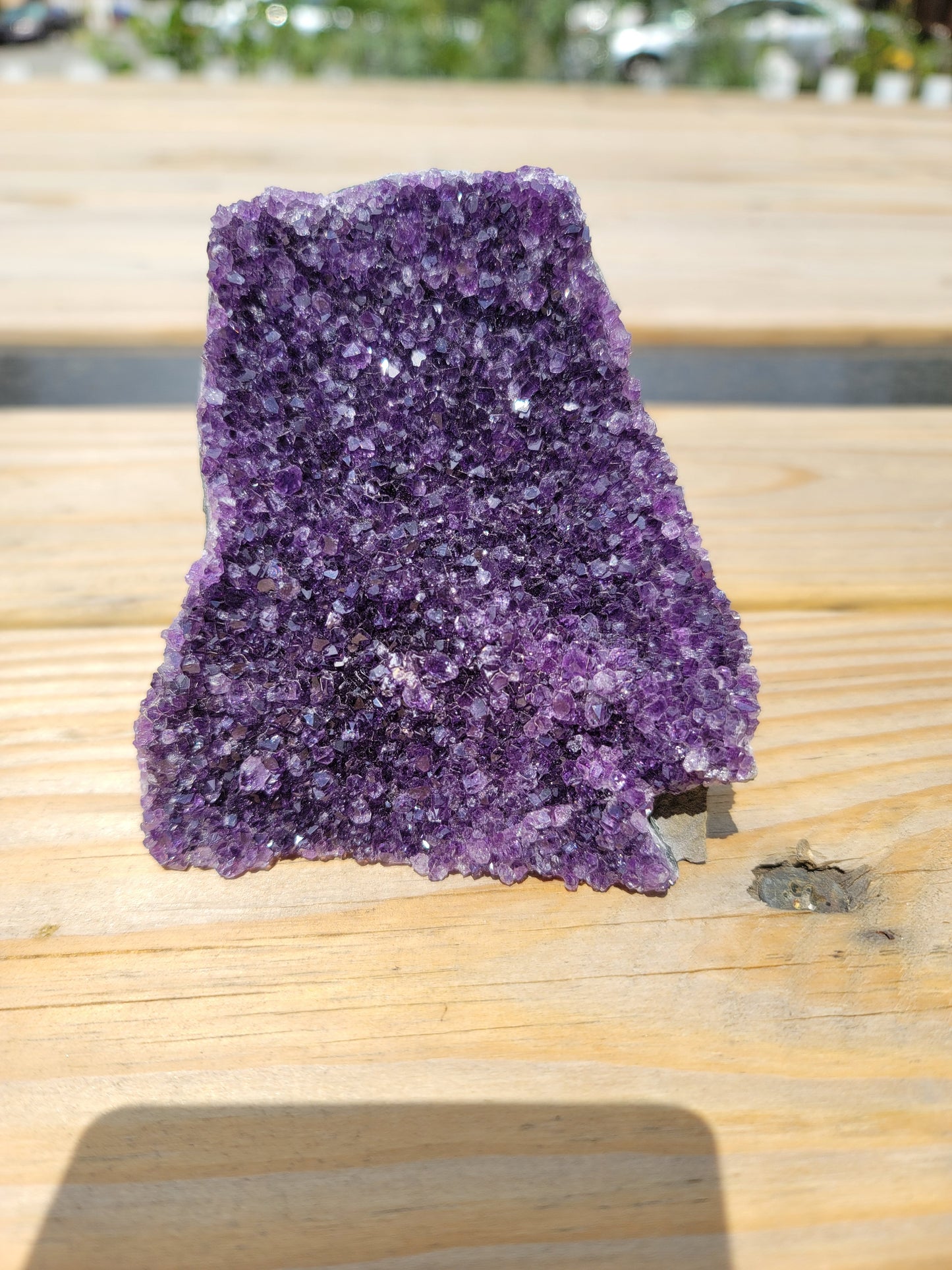 Amethyst from Brazil base cut cluster 1.56lbs